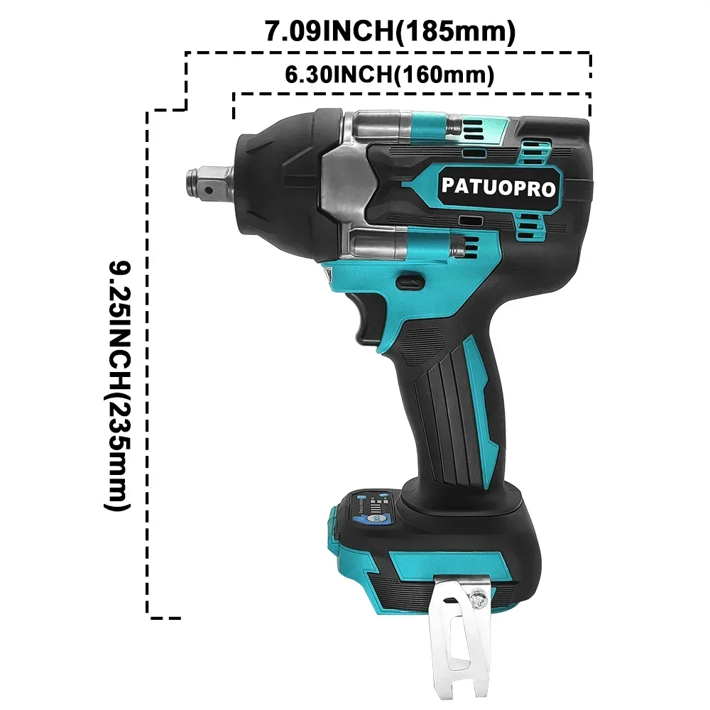 1/2 Inch 4-Speed Brushless Electric Impact Wrench 1500N.m Cordless Rechargeable Wrench Repair Power Tools For Makita 18V Battery