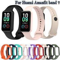 Fashion Silicone WatchStrap For Huami Amazfit Band 7 SmartWatch Band Bracelet Soprt Wristband For Amazfit band7 Strap Buckle new