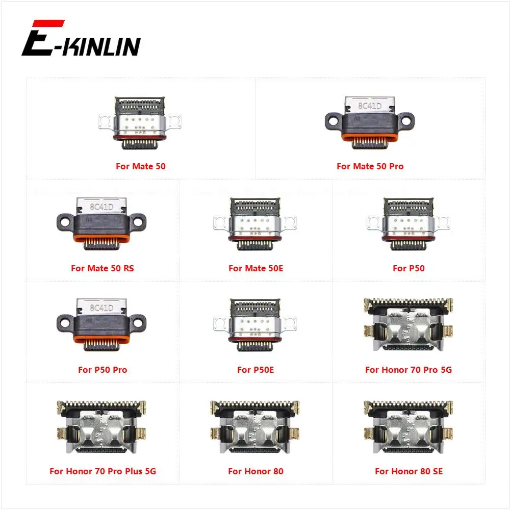 Type-C Charge Charging Plug Dock USB Jack Connector Socket Port For HuaWei Mate 50 RS 50E P50 P50E Honor 70 80 SE Pro Plus 5G