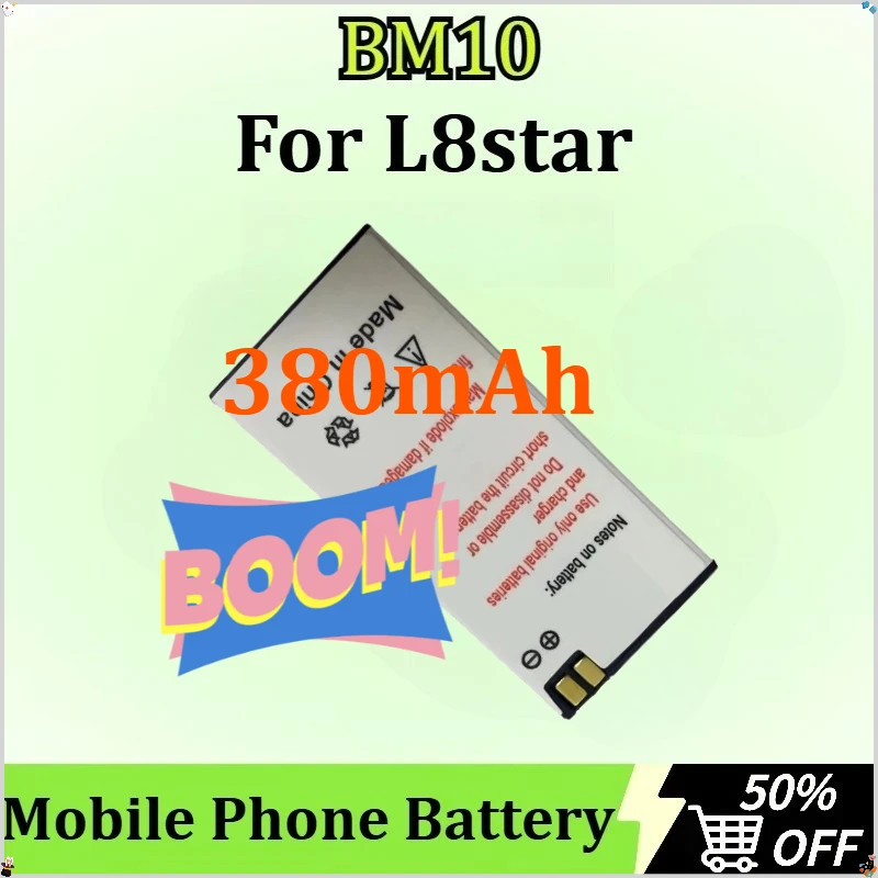 

For L8star BM10 New High Quality Replaceable 380mAh Battery
