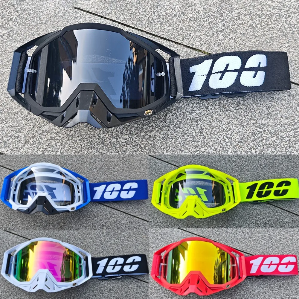 

100 Goggles Lightweight MTB Riding Goggles Shatterproof Anti-Scratch Wide View for Trail Cycling Outdoor Adventure