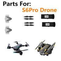 S6Pro Drone Propeller Blades Maple Leaf Battery 3.7v 1800 mAh S6Pro RC Drone Battery Spare Parts S6 Pro Drone Accessories