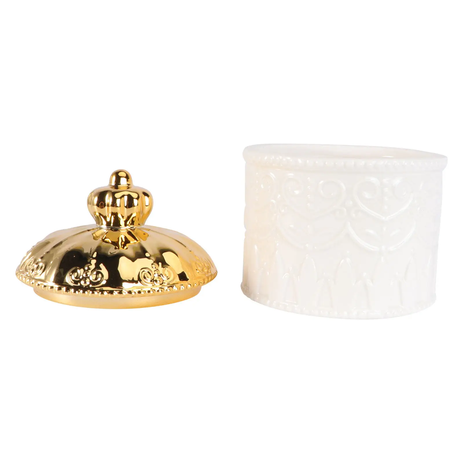 

1Pcs Sophisticated Ceramic Sundry Box Vintage-Inspired Jewelry Storage Container Ideal Gift Wrapping Box for Wedding Festival