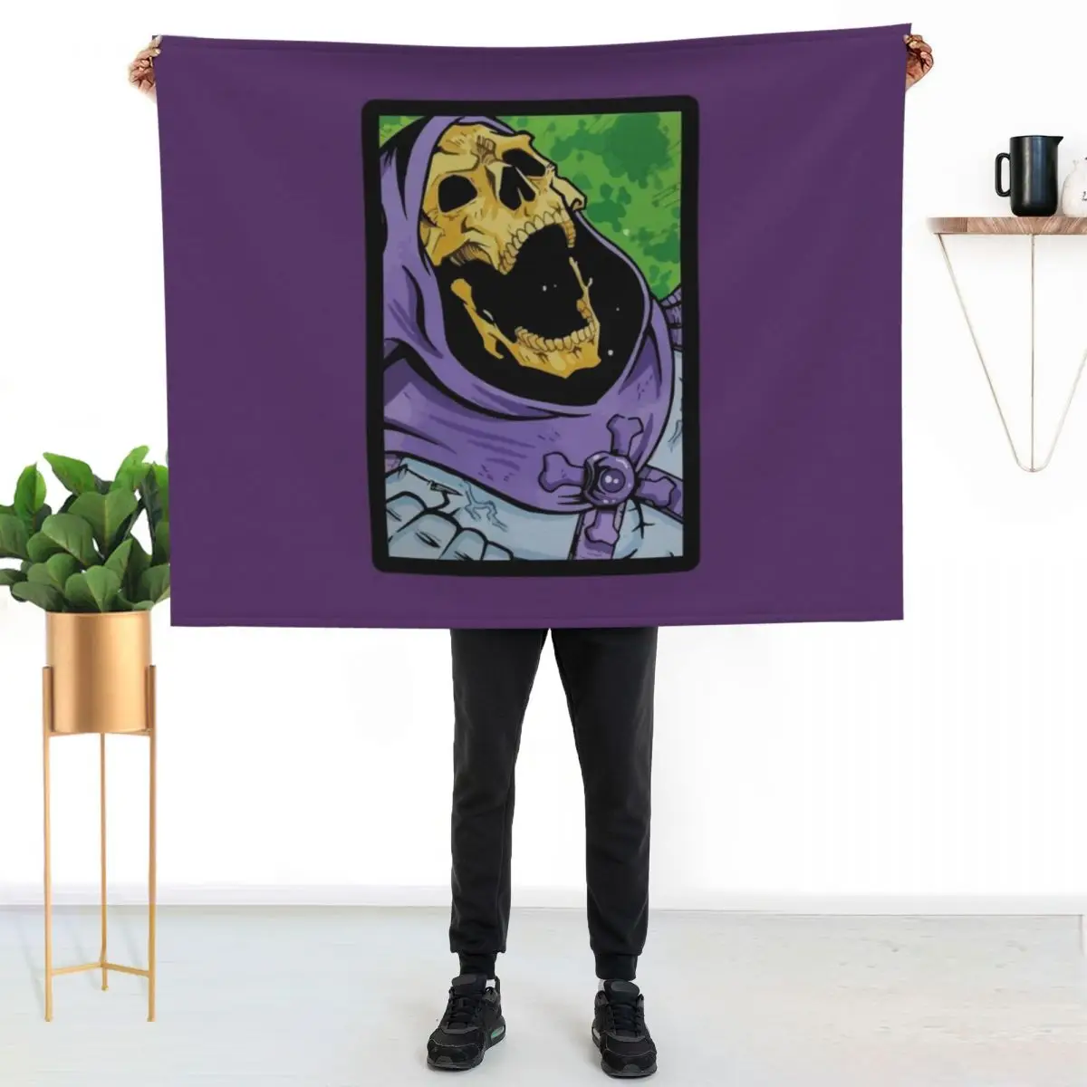 

SKELETOR Throw Blanket Breathable Lightweight Blanket for Adults Kids