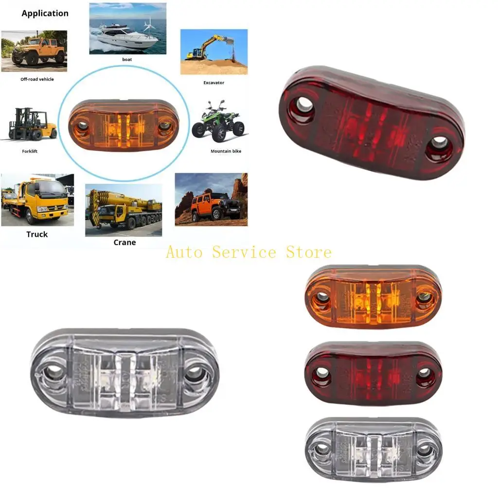 462A 24V LED Side Marker Light Waterproof Automotive Warning Lights Side Clearance Indicators Lamp Easy to Installation