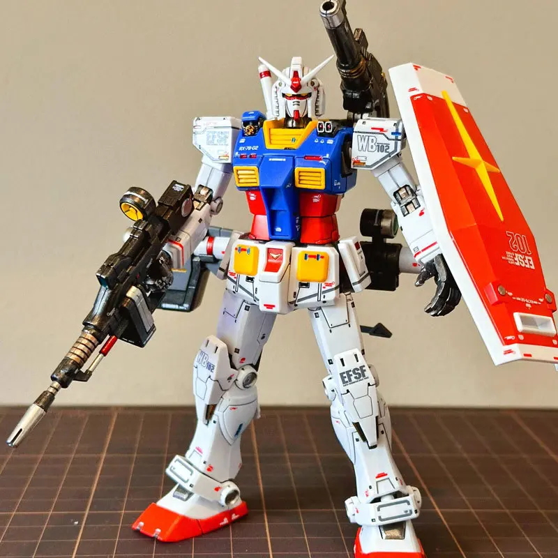 New Bandai Hg Uc 1/144 Gundam Rx-78-2 Anime Action Figure Assembly Toy Plastic Model Statue Desktop Decoration Children Toy Gift