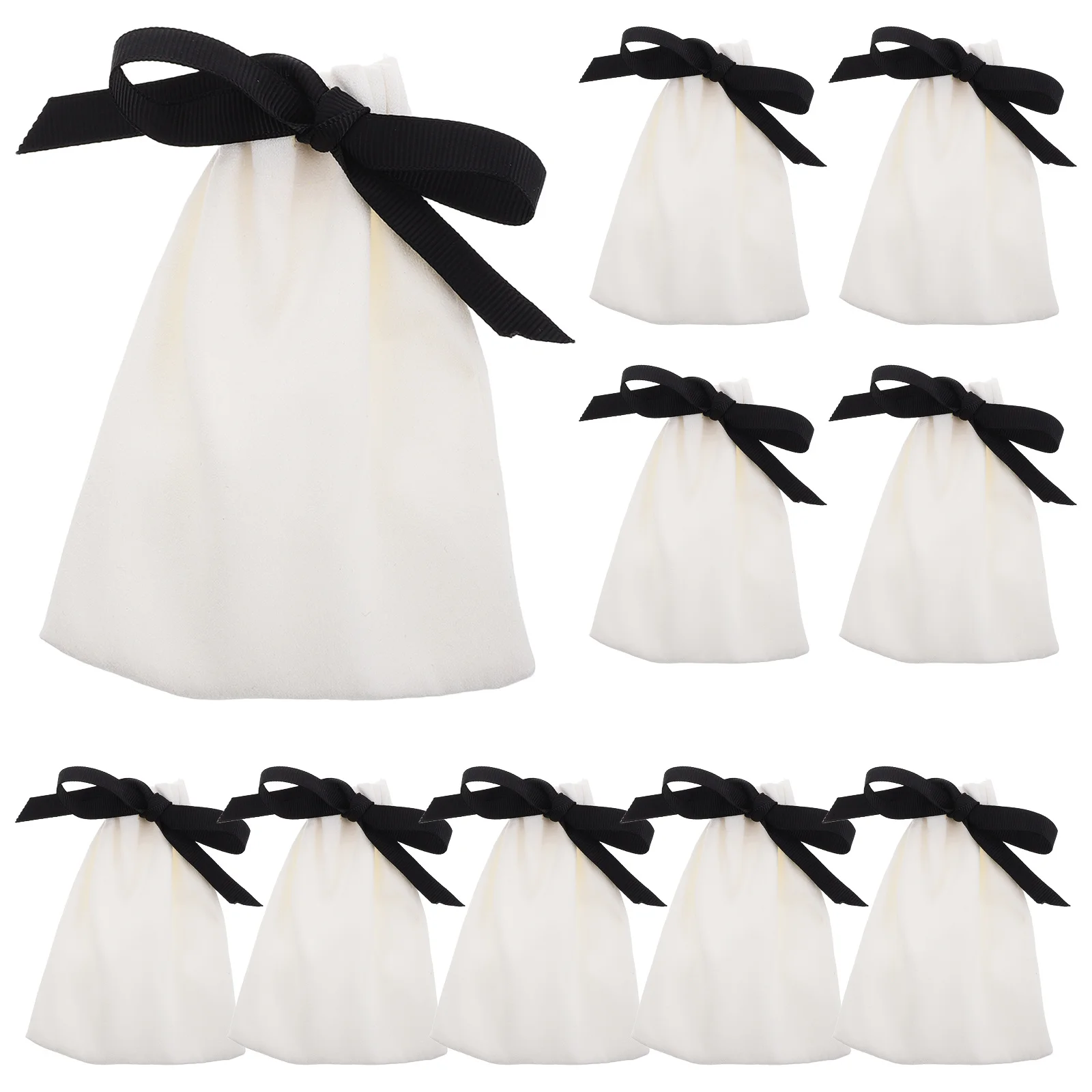 

10Pcs Small Cloth Jewelry Drawstring Pouches for Travel and Everyday Use Soft Fabric Protection Jewelry Pouches