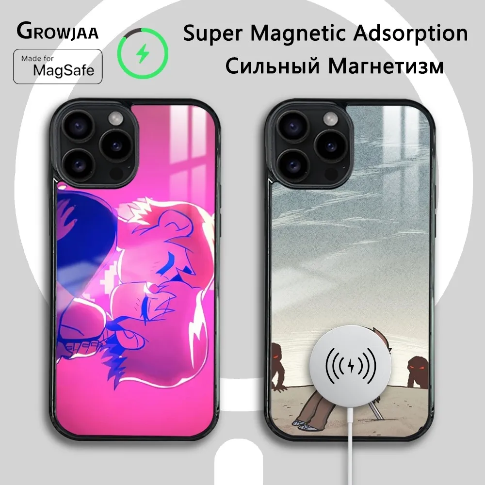 

Cartoon Scott TV Pilgrims Magsafe Phone Case For iPhone 15 14 13 12 11 Pro Max Plus Mini Mirror Wireless Magnetic Cover
