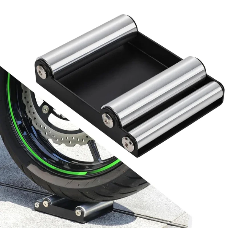 1/2PC Motorcycle Wheel Cleaning Roller Stand for Tyre Cleaning & Chain Lubrication Universal Roller Paddock for Dirt Street Bike