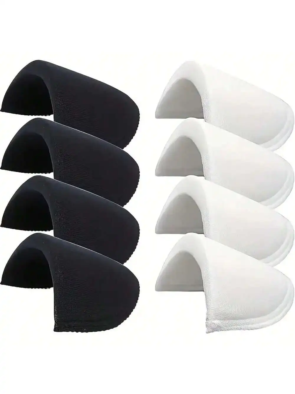 4-Pack/8-Pack Polyester Shoulder Pads, Unisex Padded Jacket Garment Sewing Accessories, Sew-On Shoulder Pads for Tailoring and L