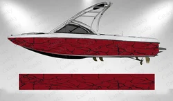 colorful texture stripes abstract lines Boat wrap sticker vinyl boat for pontoon deck boat fishing self-adhesive decal sticker