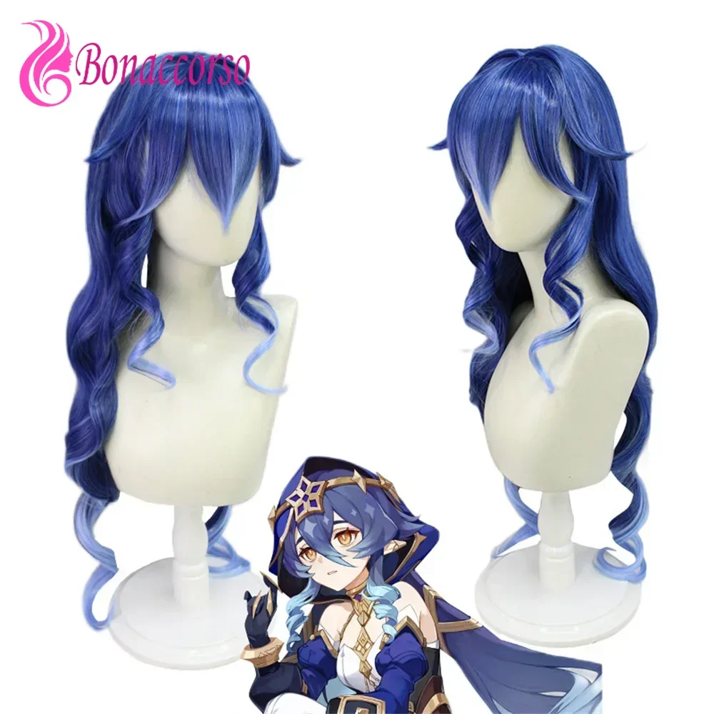 Layla Cosplay Wig Synthetic Ombre Long Curly Wig Cute Girl Gradient Color Anime Comic-Con Coser  Fashion Wig Daily Party