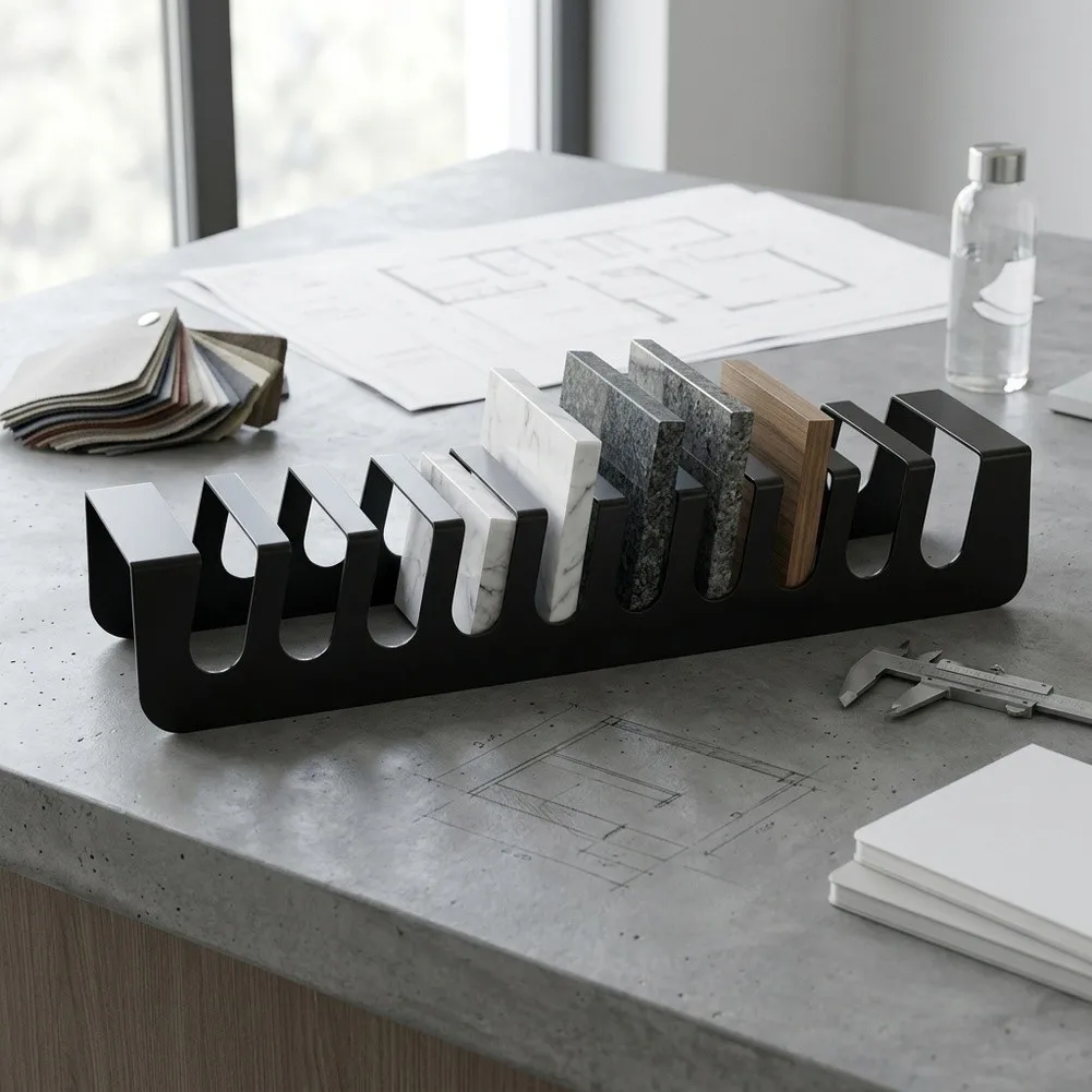 For Desktop Organization Stone Sample Holder Door Panel Stand Efficient Organization Long-lasting Use Sturdy Metal Construction