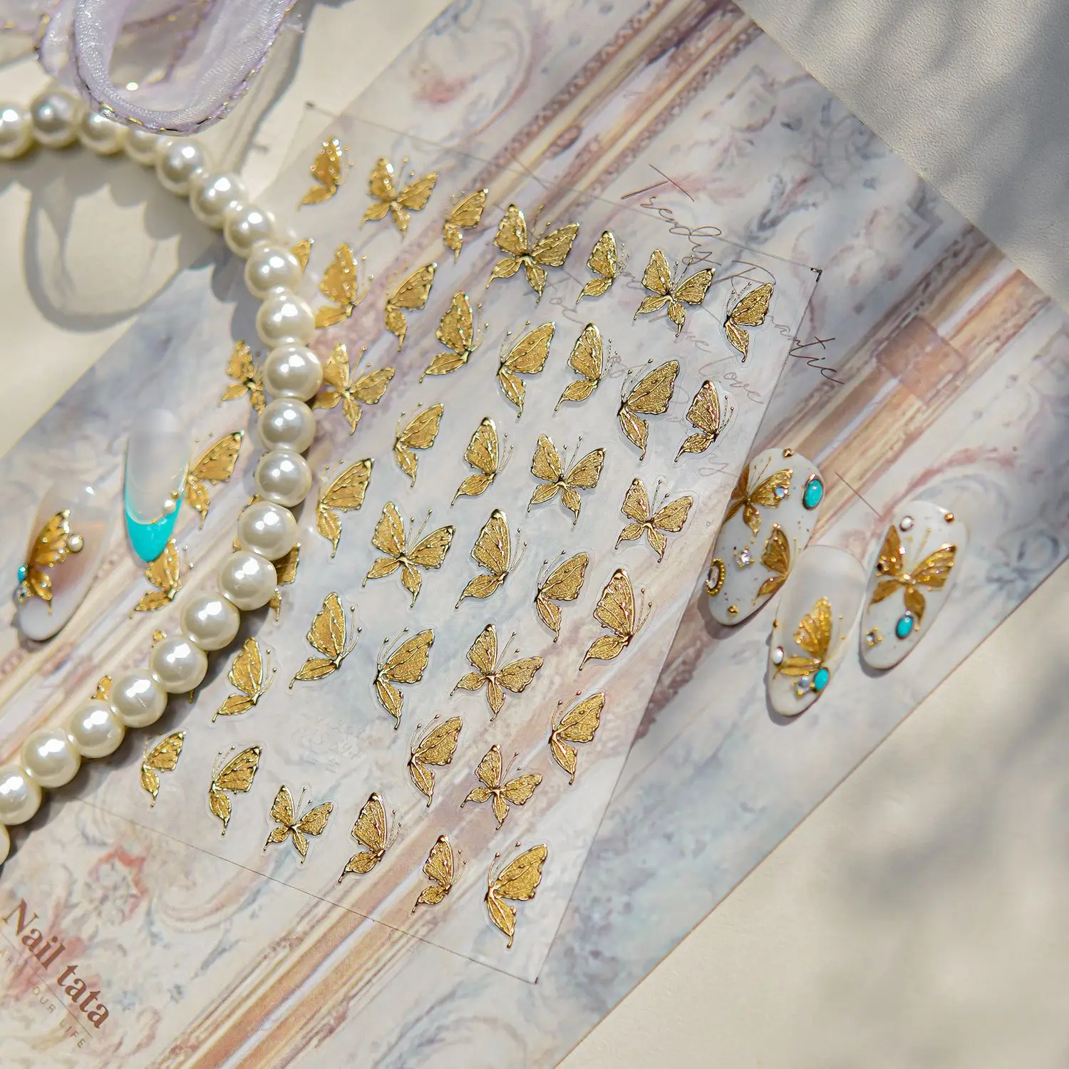 Metalowe naklejki na paznokcie w kształcie serca, ozdobne naklejki do zdobienia paznokci, naklejki do manicure, materiały do samodzielnego wykonania, samoprzylepne.