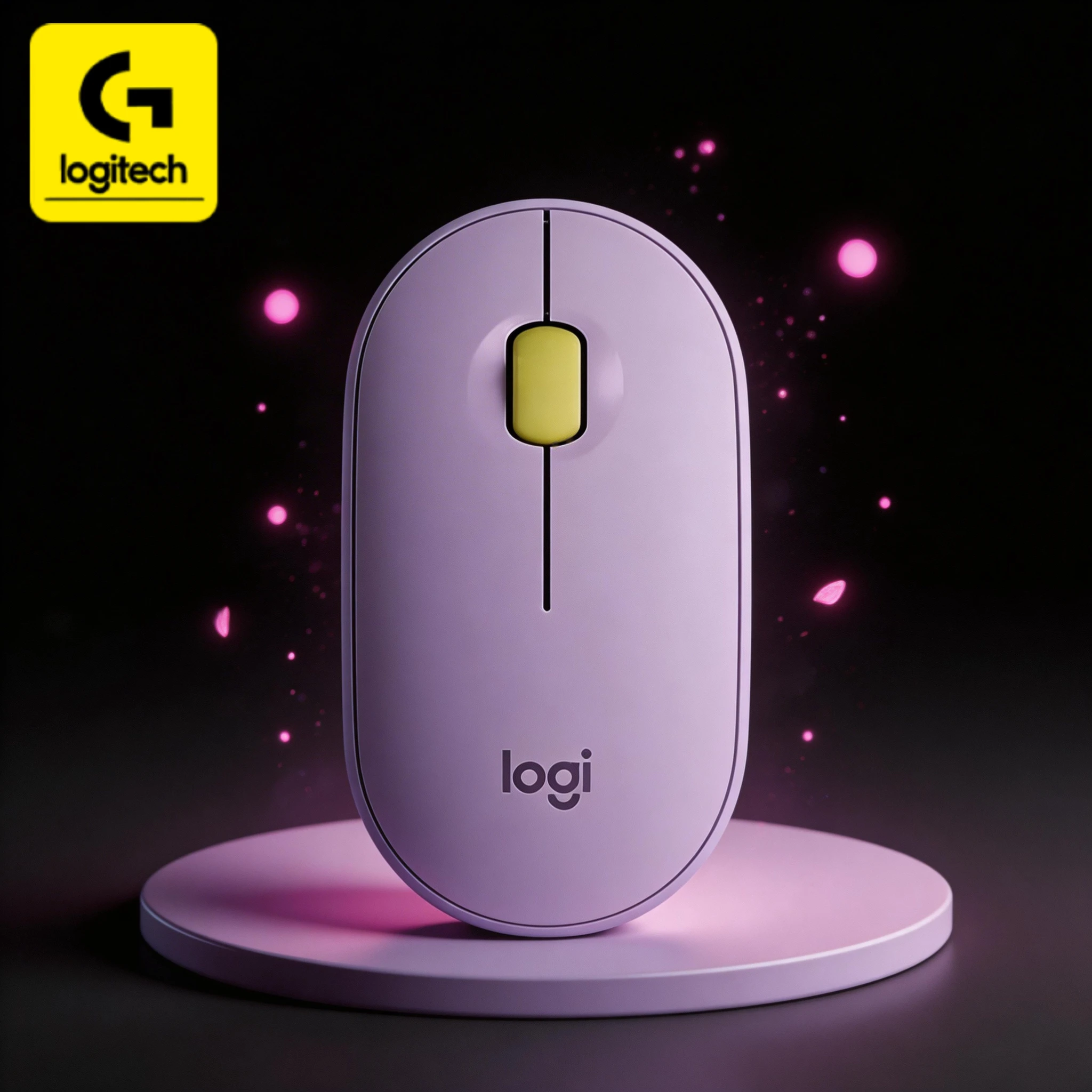 

Logitech PEBBLE M350 Waterdrop Wireless Mouse, dual-mode connection suitable for various office scenarios