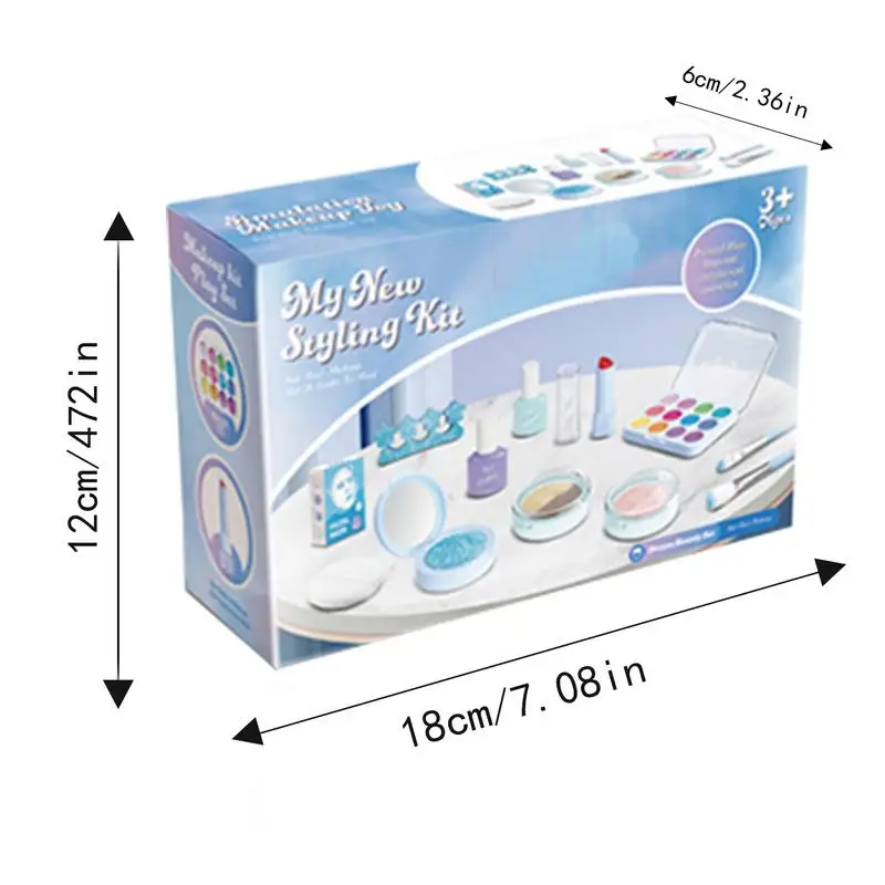 Set di trucco per giochi di finzione per bambini Set di bellezza per bambine Kit di trucco Set di trucco per giocattoli di finzione Set di cosmetici di finzione fantasioso per