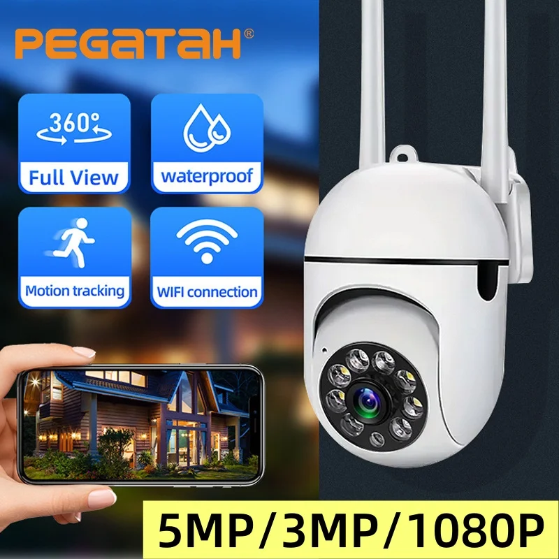 camera ip de seguranca com visao nocturna rastreamento humano audio bidirecional cctv cameras ptz smart cam interior e exterior zoom 4x mp 5mp 01