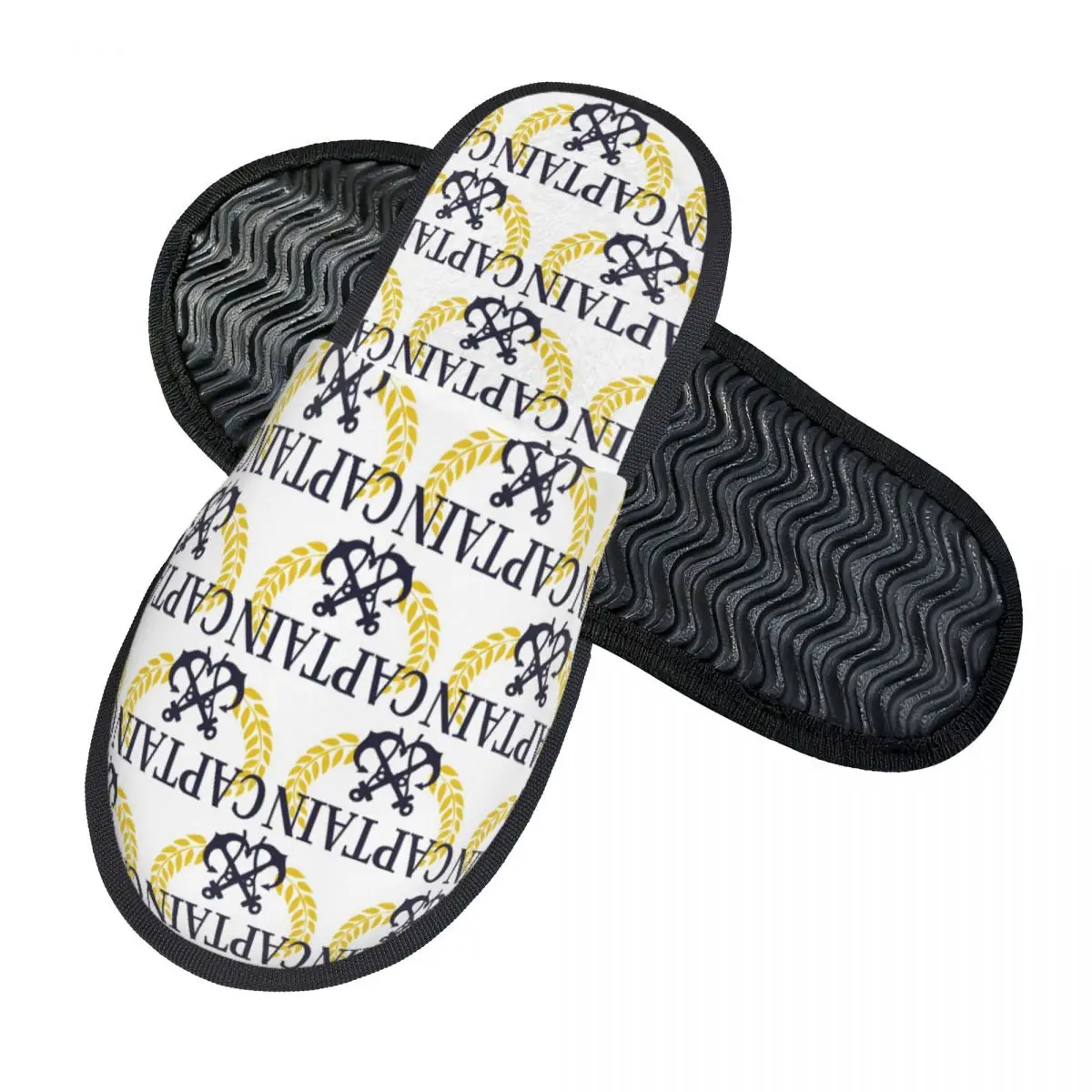 Custom Nautical Anchor Sailor Slippers Memory Foam Warm Soft Women House Slipper Bedroom Comfy Shoes