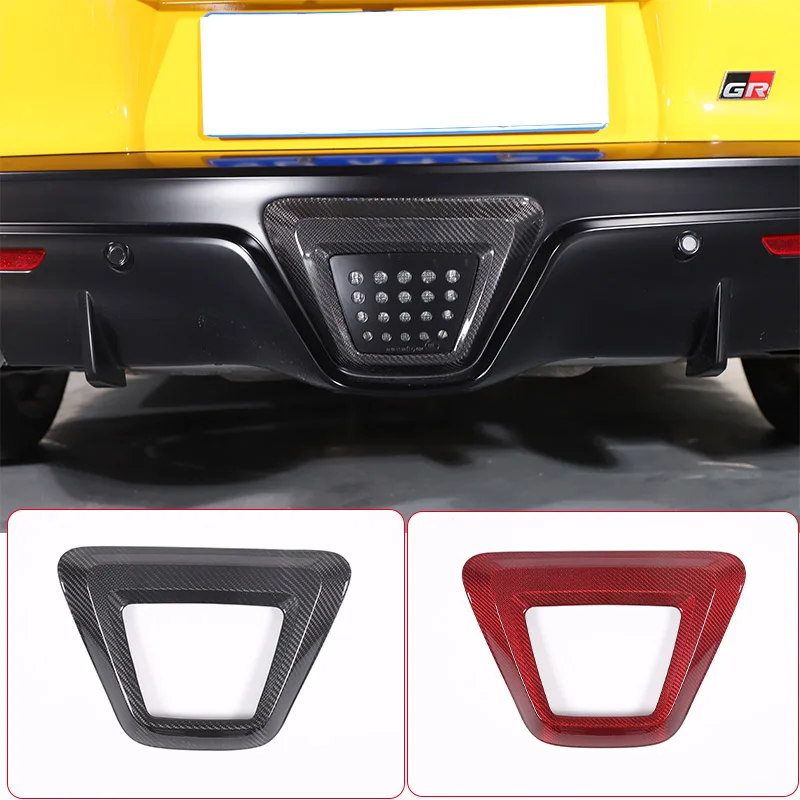 For Toyota Supra A90 2019-2023 Real Carbon Fiber Car Rear Tail Lights Brake Light Frame Decorative Stickers External Accessories