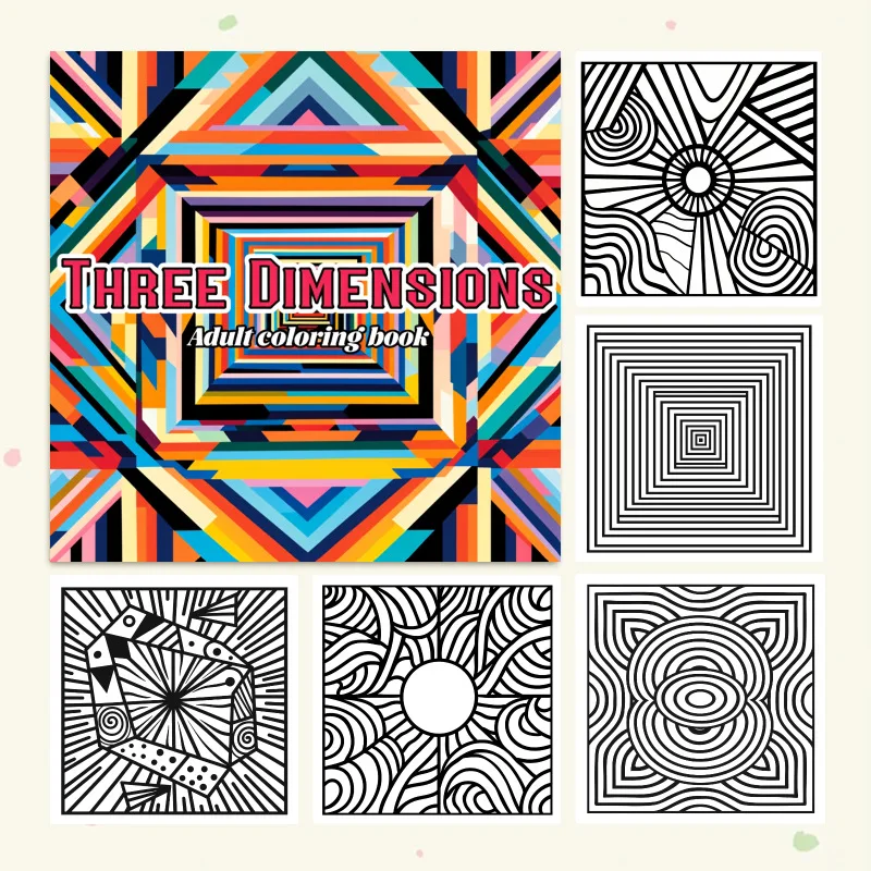 Cross-border new arrival three-dimensional space coloring book adult coloring graffiti coloring book coloring book thickened