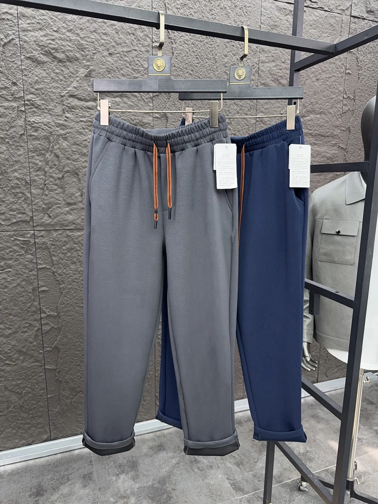 

Svip 7800, мягкие многослойные мужские облегающие повседневные брюки с жидкой водой, дышащие, удобные, весна-лето, прямые брюки с эластичной резинкой на талии