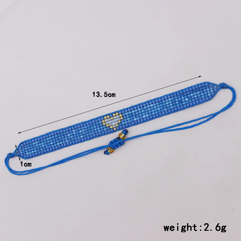 INS wind simple love miyuki bracelet hand-woven bohemian wind peach heart rice bead bracelet for women