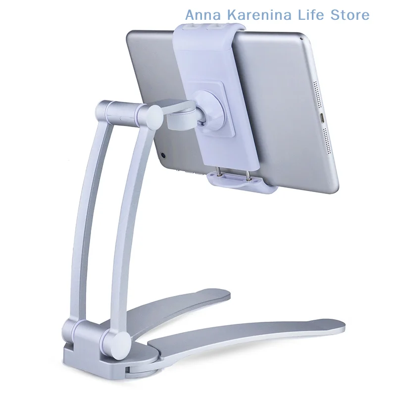 Aluminum Kitchen Desktop Tablet Phone Holder Flodable Adjustable 5-15.6 Inch Tablet Stand For IPad Air Pro 12.9 Living Mount