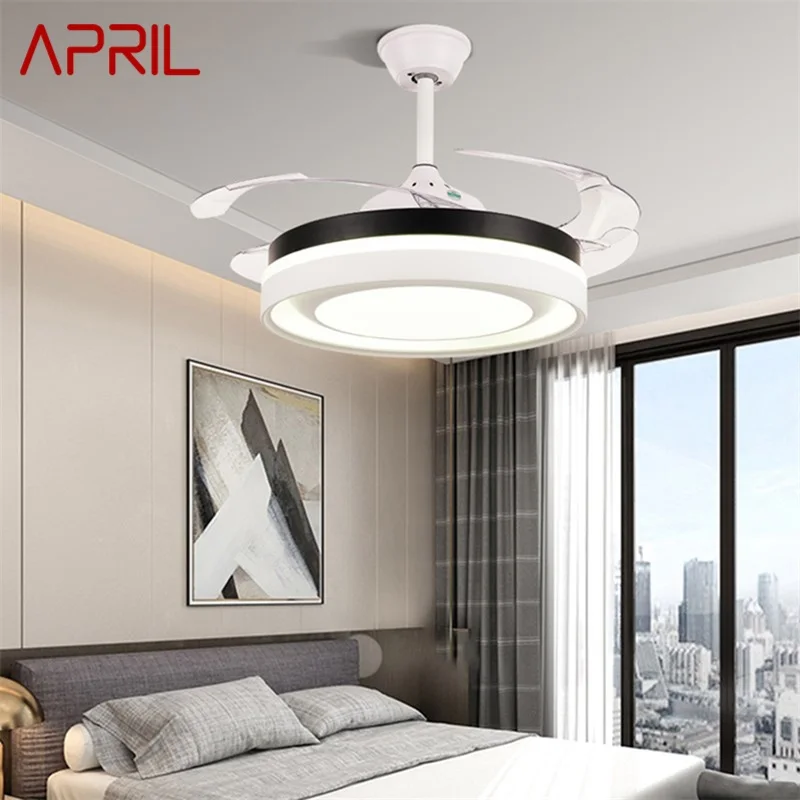 

APRIL Ceiling Fan Light Without Blade Lamp Remote Control Modern Simple LED For Home Living Room