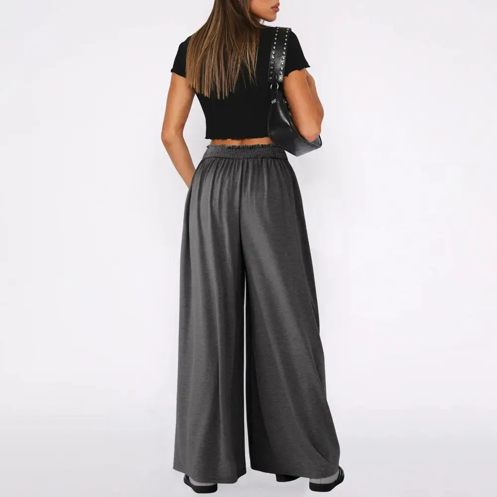 

Loose Fit Culottes Stylish Yoga Dance Pants for Women High Waist Tummy Control Wide Leg Trousers Loose Fit Wear Bottoms