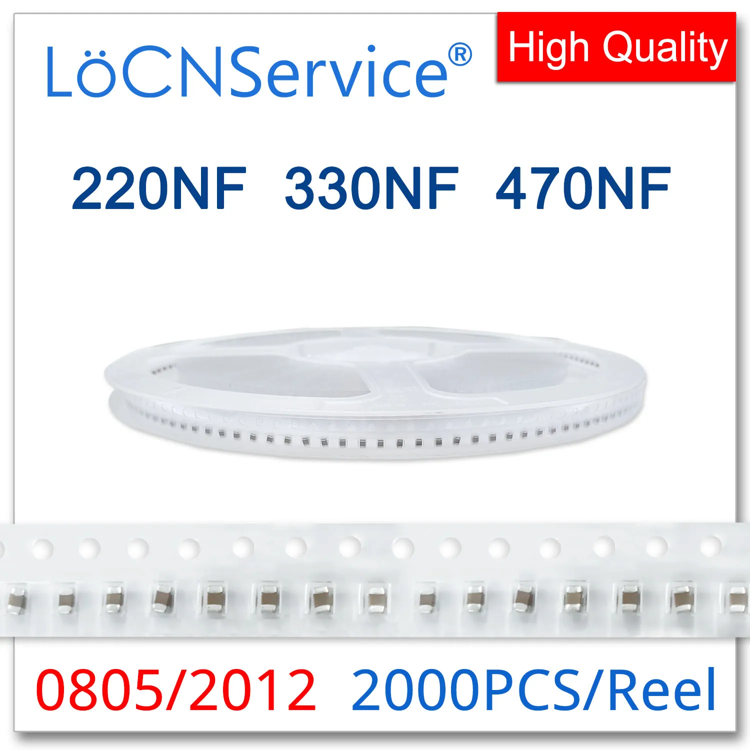 

LoCNService SMD Capacitor 2000PCS 0805 2012 X7R RoHS 25V 50V 10% 220NF 330NF 470NF 224 334 474 High quality