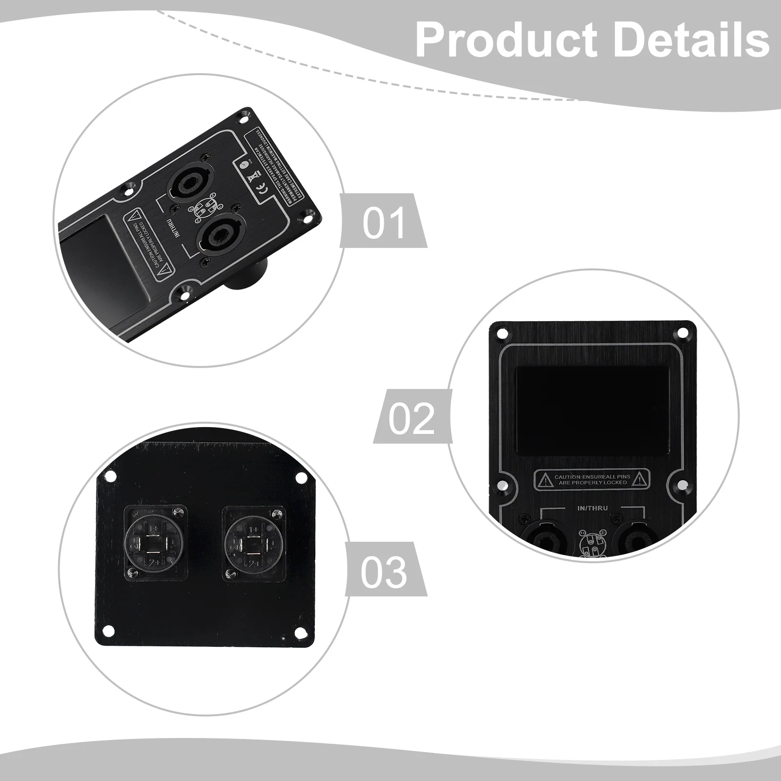 Aluminum Plate Socket Junction Box Back Panel Long-lasting Use Multiple Connections Sturdy Construction Versatile Use