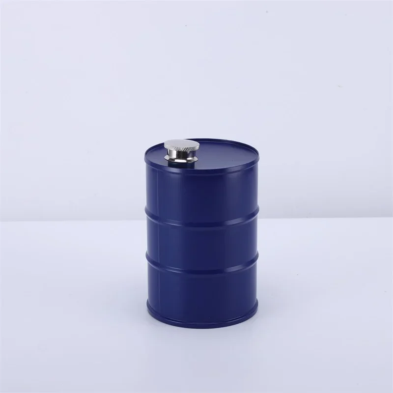 1Pc Multi-color Blue Green Red Multicolor Stainless Steel 25oz Water Bottle Oil Drums Shape Whisky Flagon Portable Hip Flask