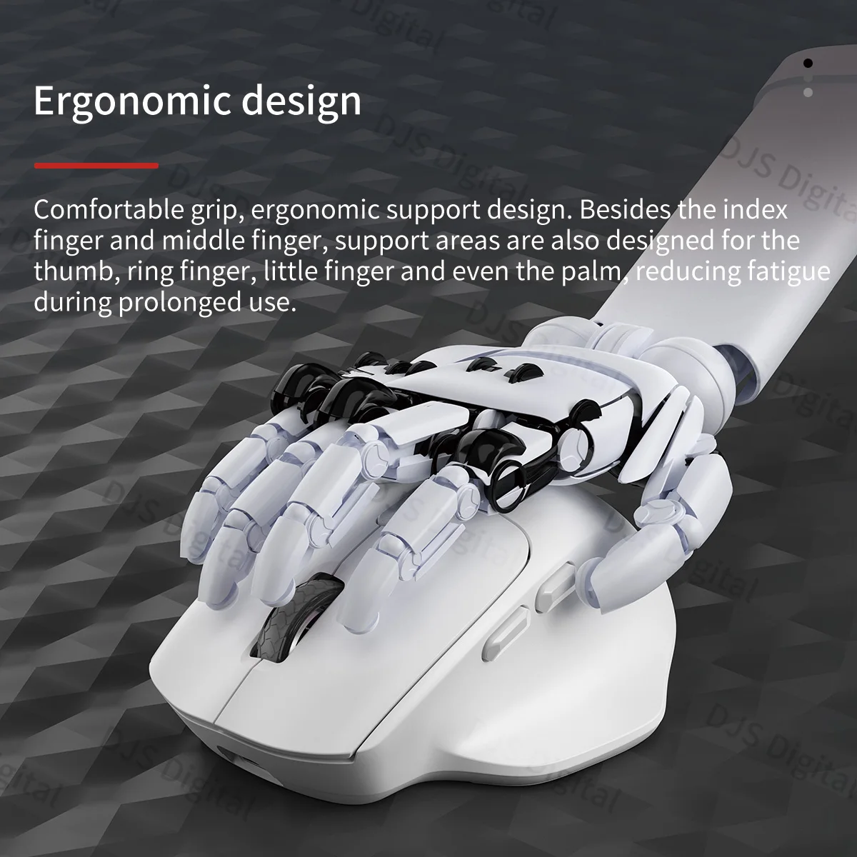 Lenovo Wireless Ergonomic Mouse Dual-Mode Connectivity Rechargeable Large Battery Capacity for Comfortable Gaming and Office Use