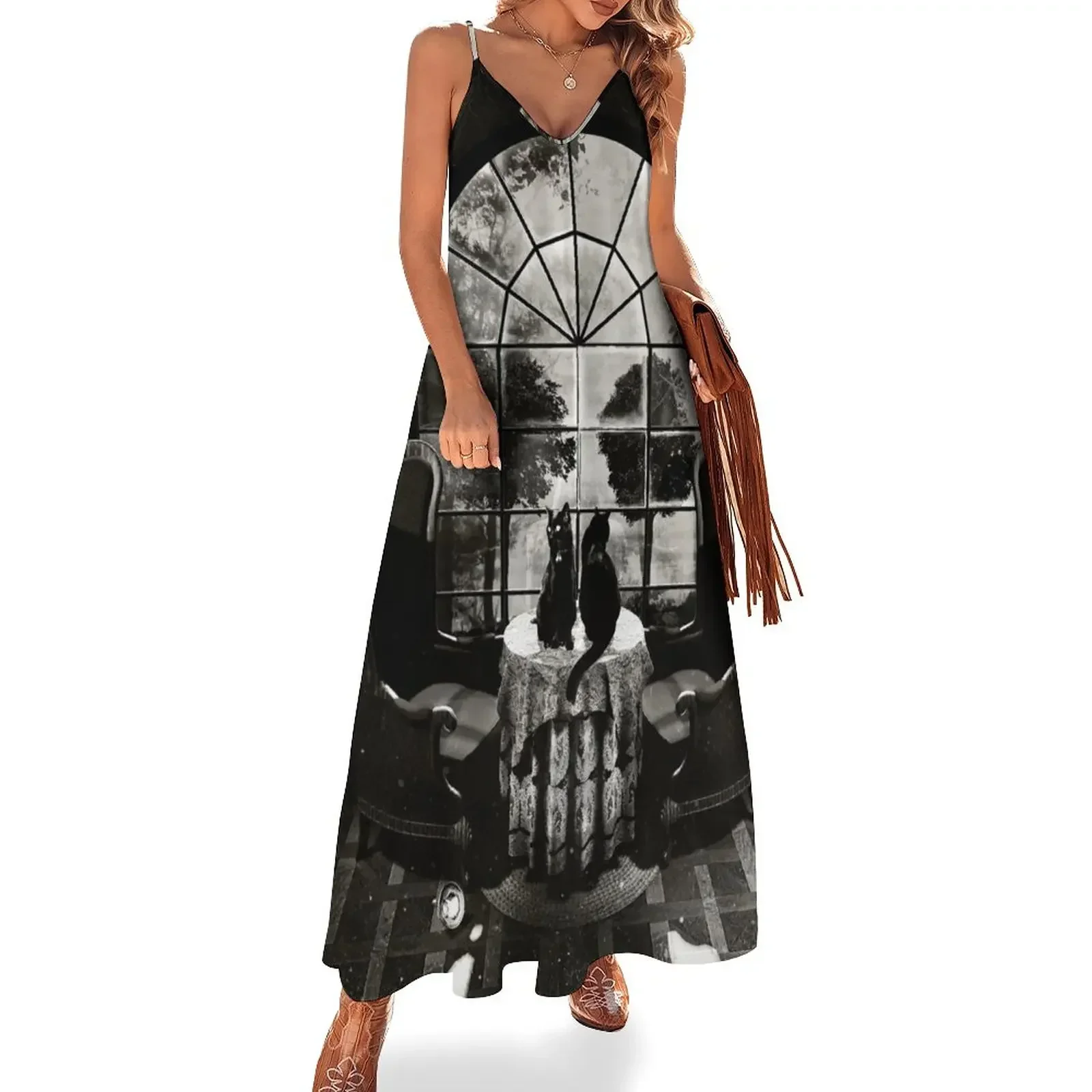 

Room Skull Sleeveless Dress dress for woman african dresses for woman Clothing female festival outfit women Dress