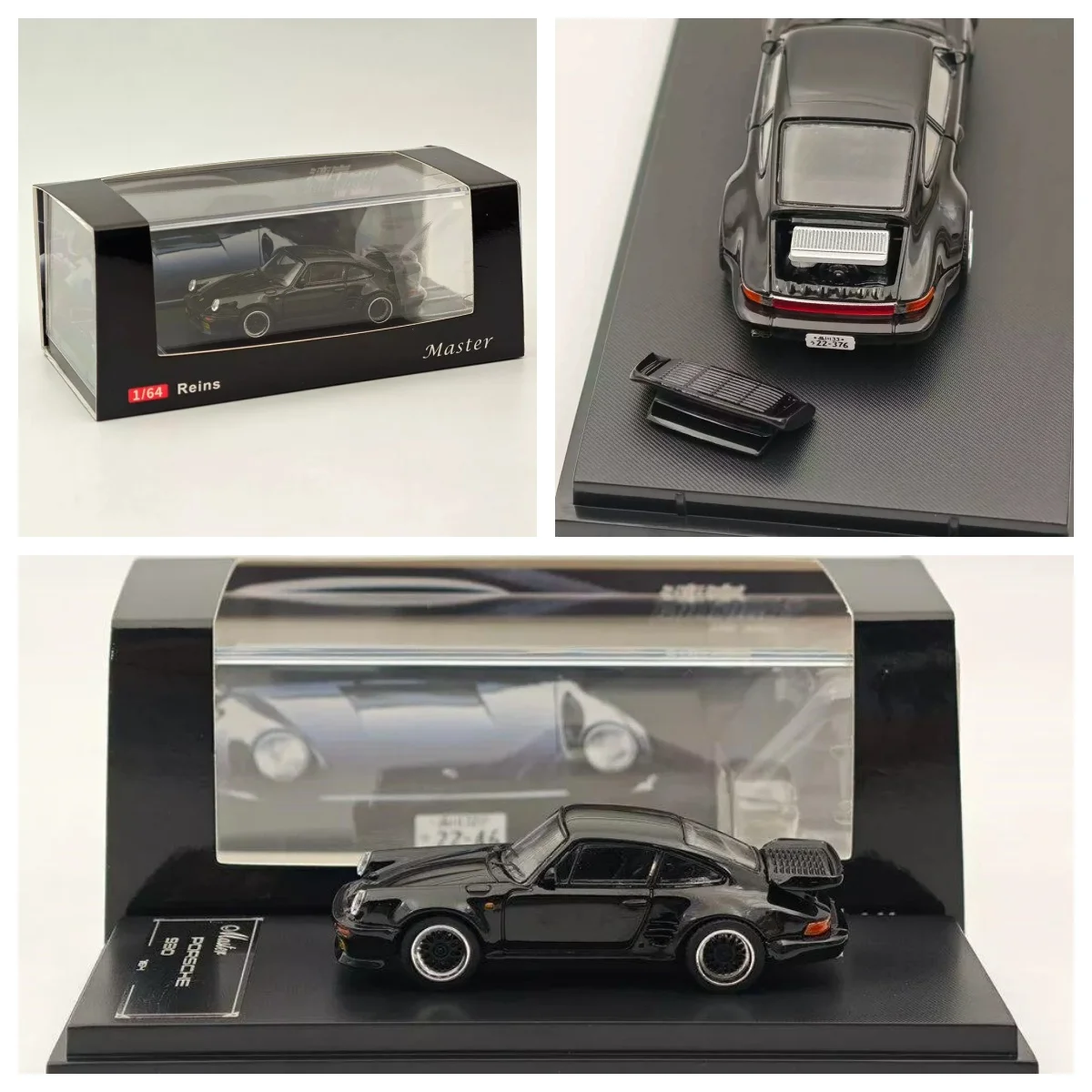 Master1:64 930 Turbo Black Bird Diecast Car Toys Models BlackWheel Gift Diecast Model Car Collection Limited Edition Hobby Toys