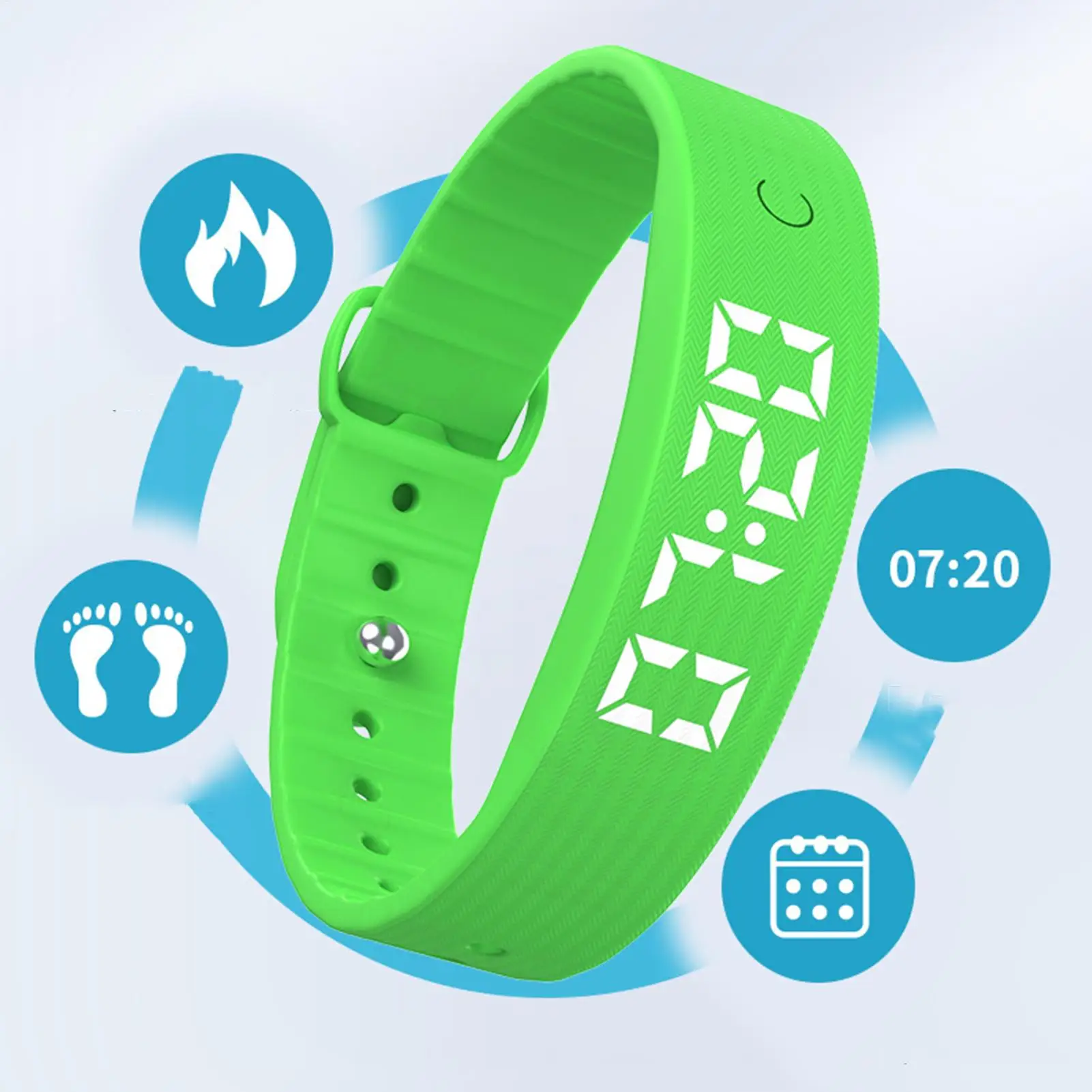 Vibrating Alarm Clock Watch Heavy Sleepers Silent WakeUp Smart Bracelet Men Women Adjustable Wearable Vibration Wrist Band