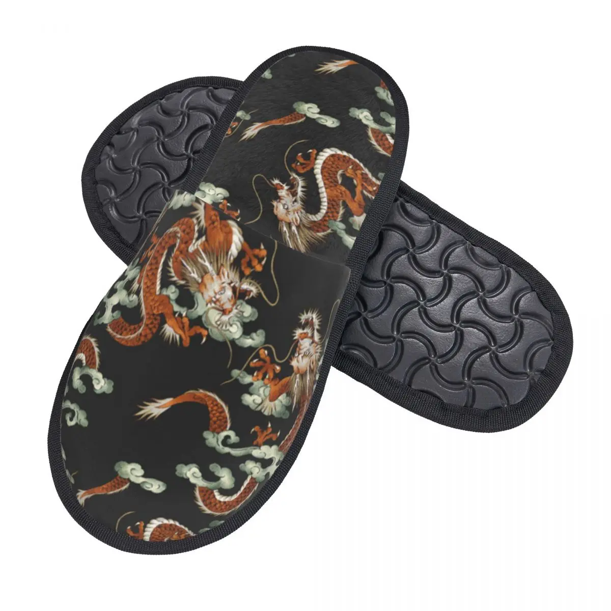 Japanese Dragon Slipper For Women Men Fluffy Winter Warm Slippers Indoor Slippers
