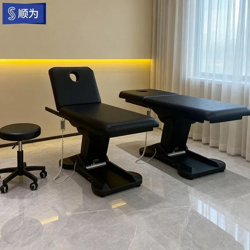 Electric Lifting Beauty Bed Chiropractic Massage Table with Face Hole for Physiotherapy and Tattoo