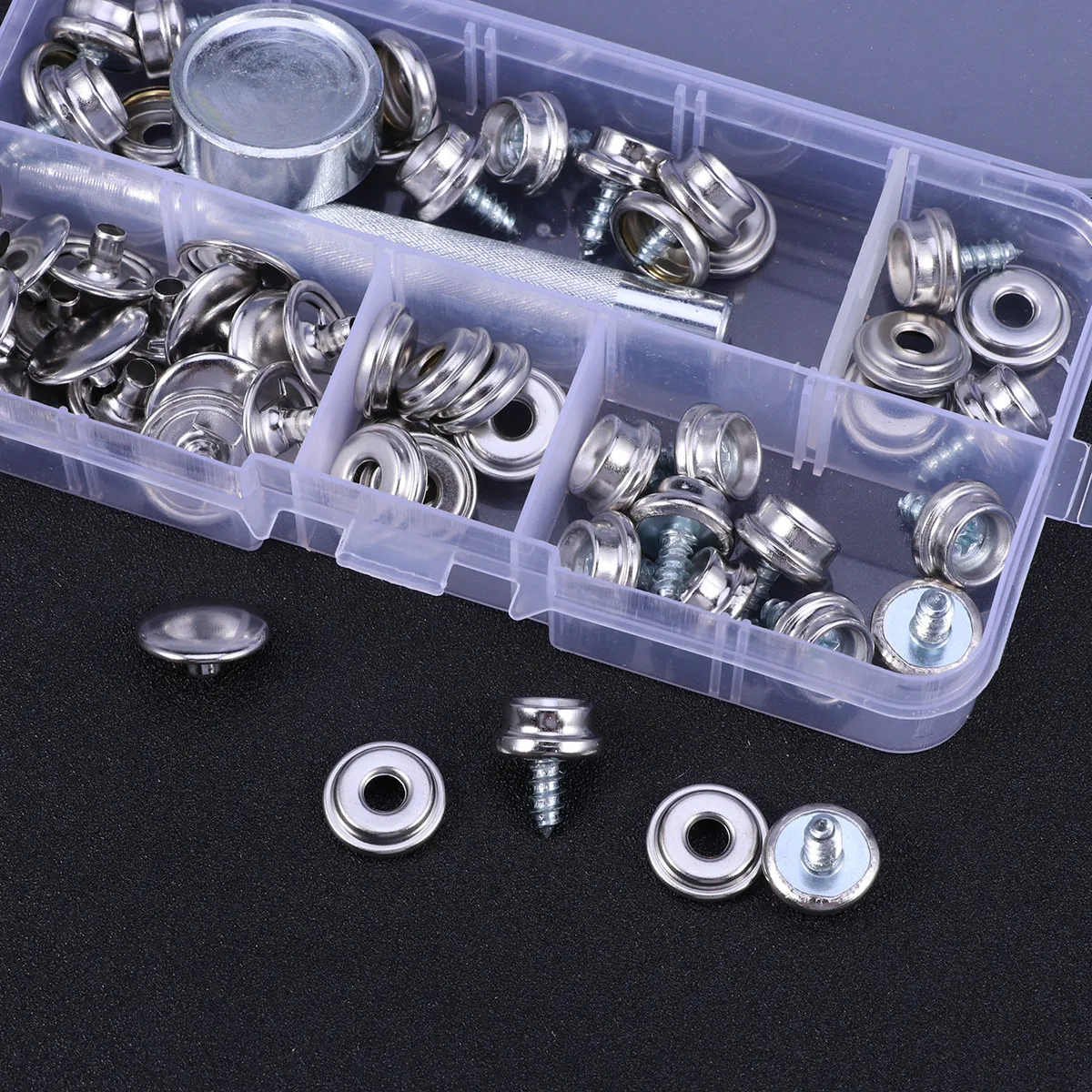 20Pcs Metal Repair Kit Metal Construction For Furniture Restoration Screw Button Fastener Heavy Duty Snaps