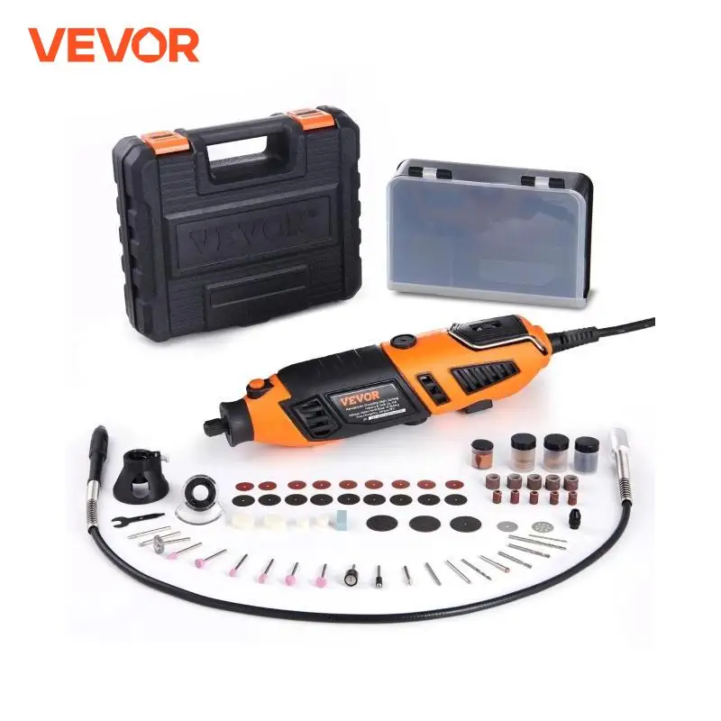 ชุดไขควงไฟฟ้า vevor ปากกาแกะสลักเครื่องบดเครื่องเจาะขนาดเล็ก8000-35000รอบต่อนาทีเครื่องขัดความเร็วแปรผันสำหรับขัดทราย