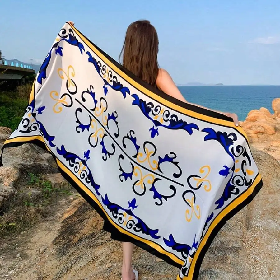 

Printed Thin Scarf For Women Versatile Shawl Beach Travel Wrap