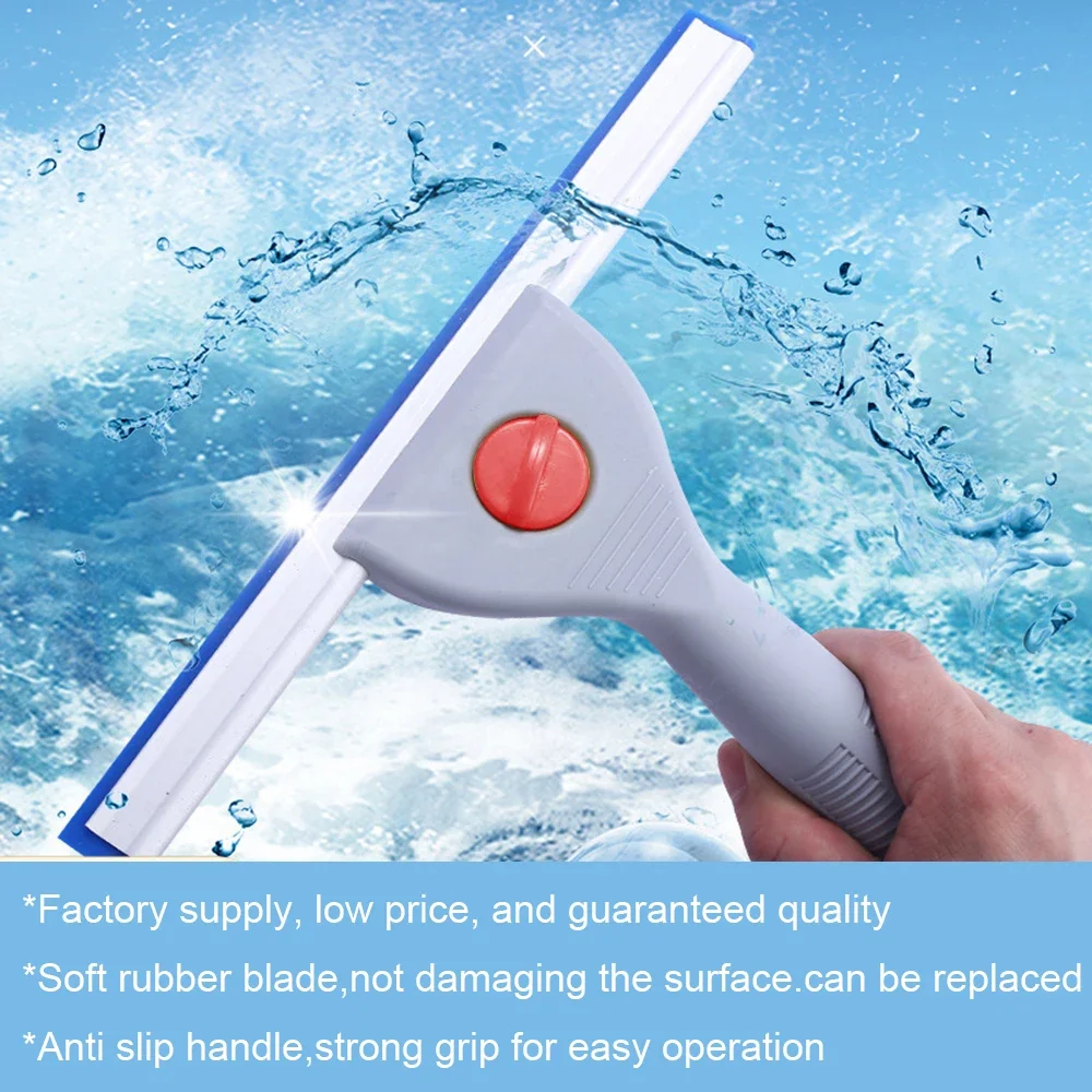 Non-Scratch Soft Rubber Handy Squeegee Blue Car Wrap Tools Water Window Wiper Drying Blade Clean Scraping Film Scraper B51B