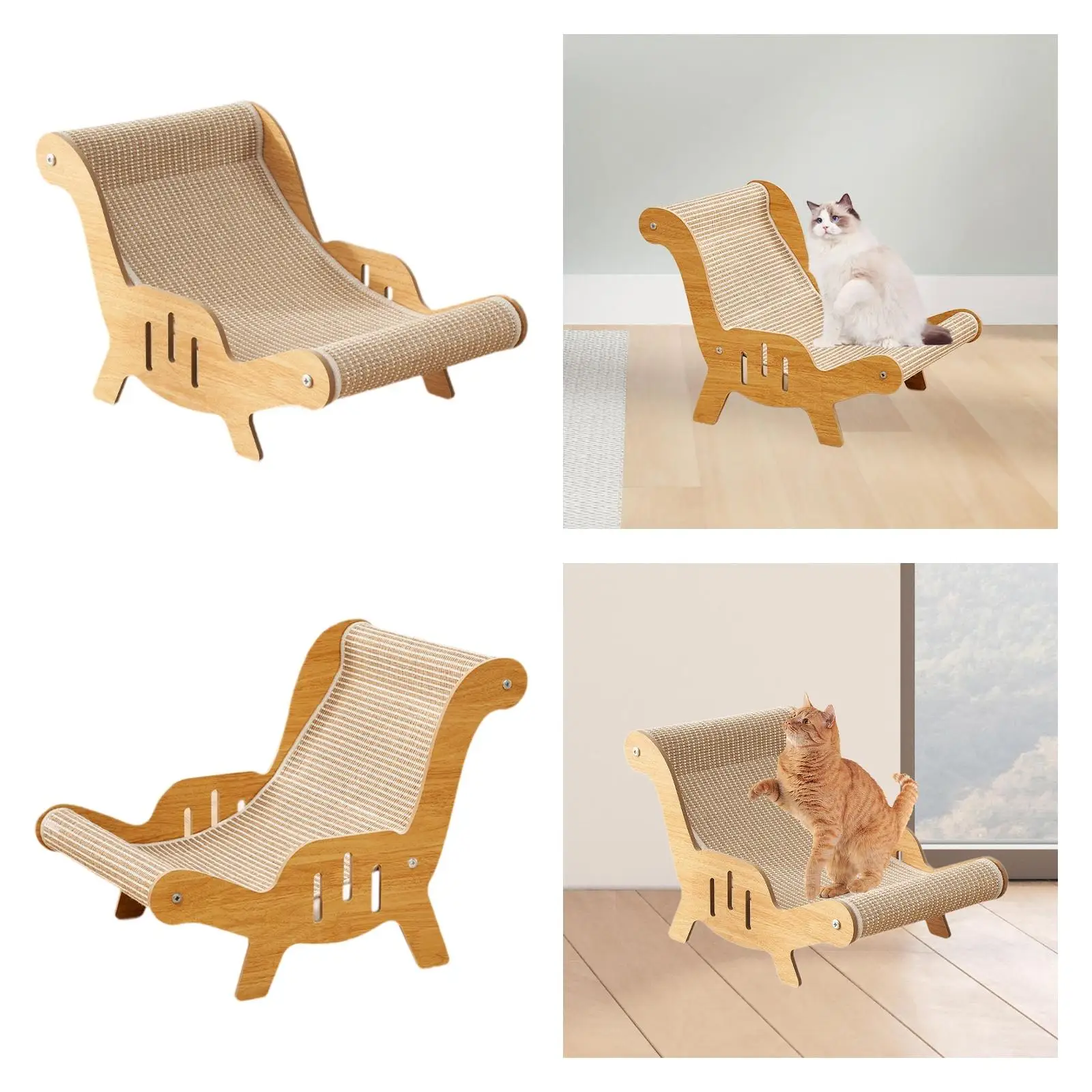 Silla de sisal para gatos, silla de playa para gatos, garras de molienda, sillón para gatos para dormir, cama de sisal para gatos para cachorros, perros pequeños, conejitos