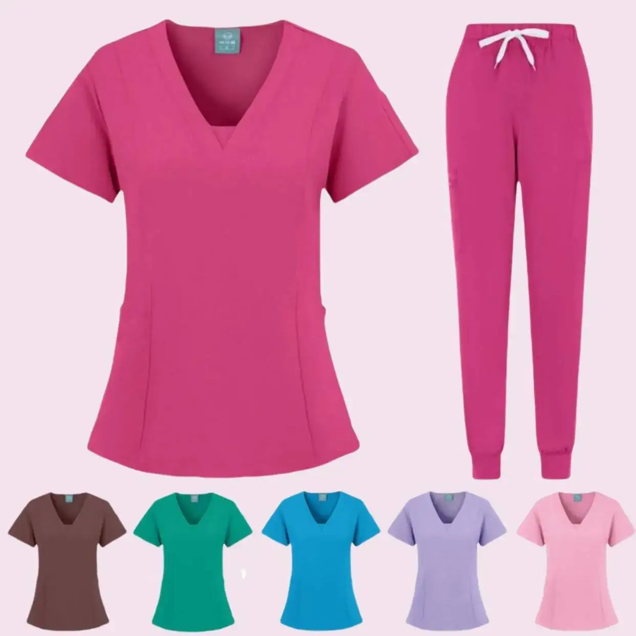 

Wholesale Operating Room Medical Uniform Hospital Working Jumpsuit Nurse Dental Surgery Workwear Scrubs Women Jogger Sets