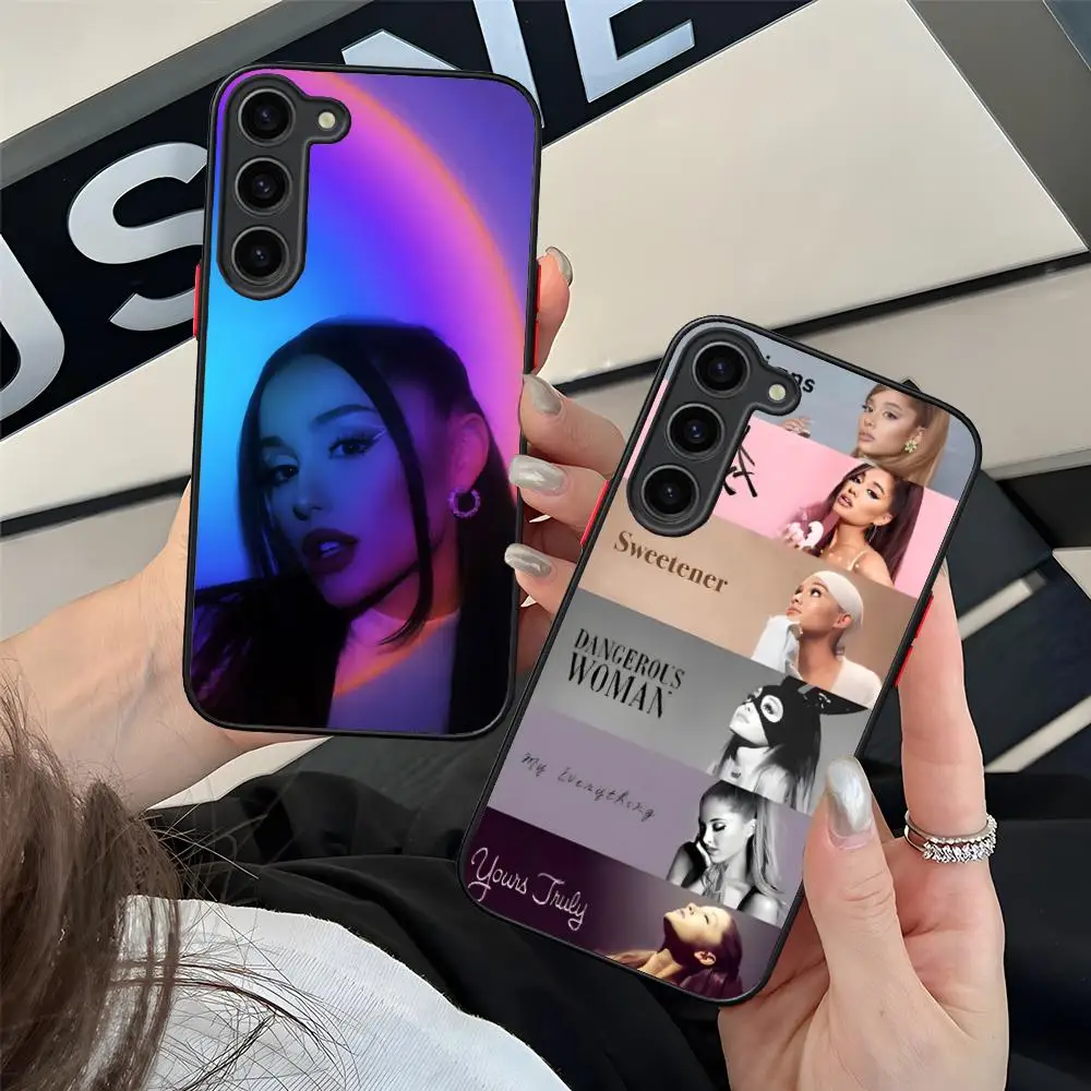 Ariana Grande Capa de telefone celular para Samsung Galaxy S25 S24 S23 S22 S21 Plus FE Ultra Color Silicone Capa bonita