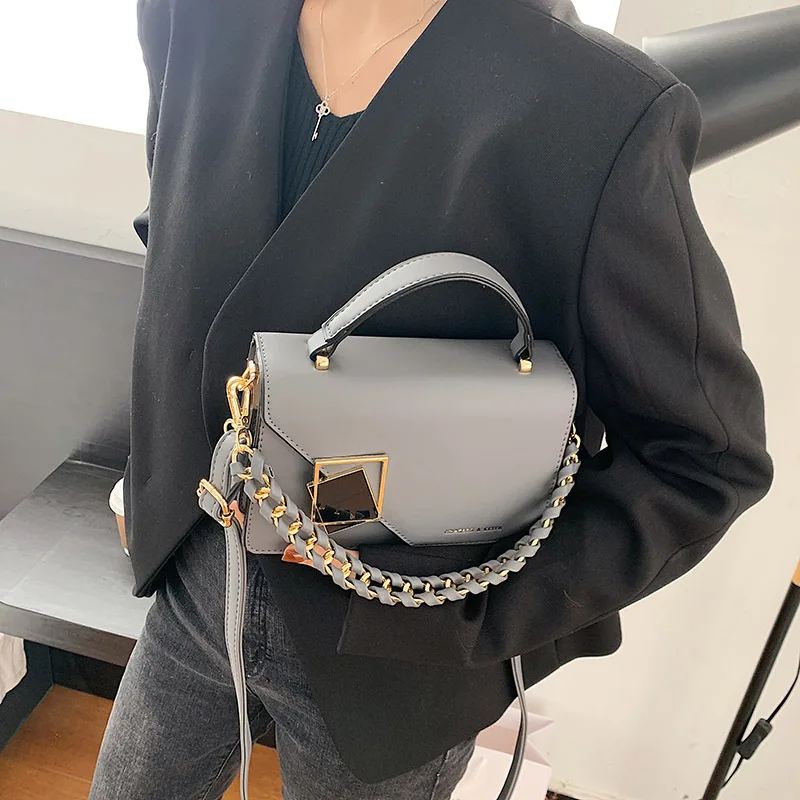 CGCBAG Vintage Brand Luxury Designer Square Handbag Woman Shoulder Cross Bag High Quality PU Leather Female Aesthetic Bags