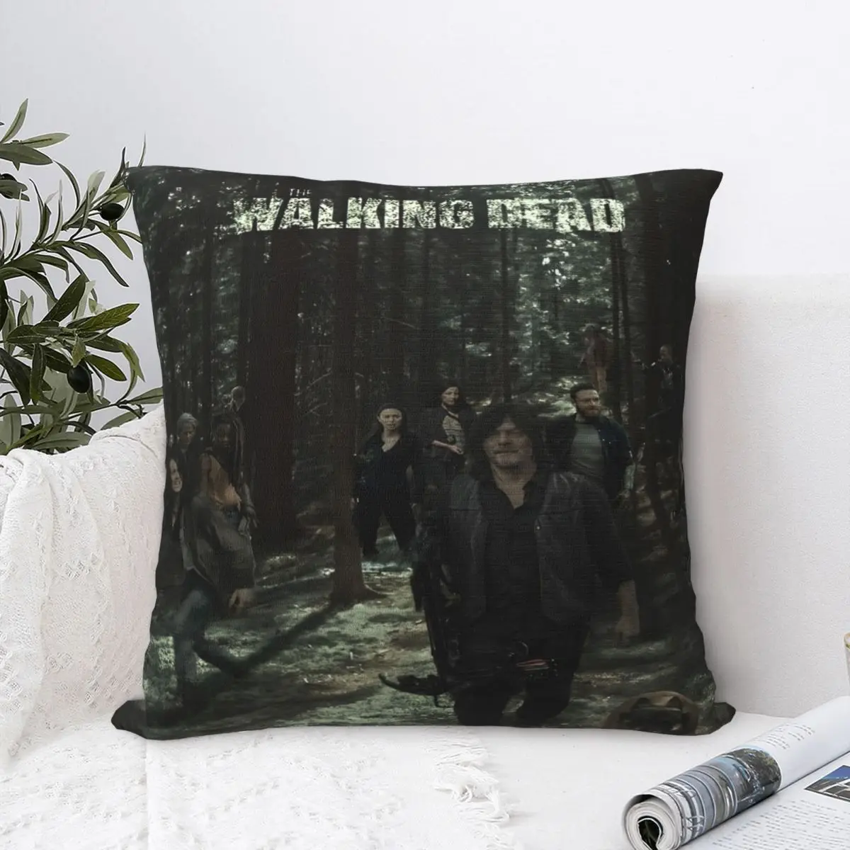 Soft and Sweet Home The Walking Dead Horror MovieDecorations Pillowcase Merch Pillow Cover Square Multi-Size