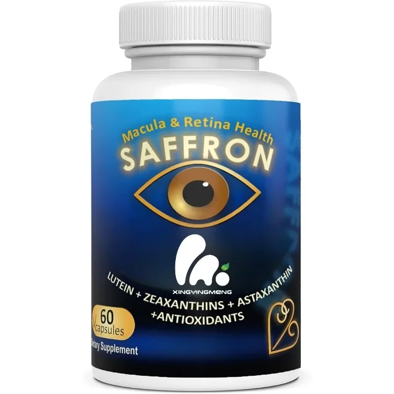 

Saffron Eye Supplement Containing Lutein, Astaxanthin, Zeaxanthin, Grape Seeds, Curcumin Herbal Supplements -60 Capsule