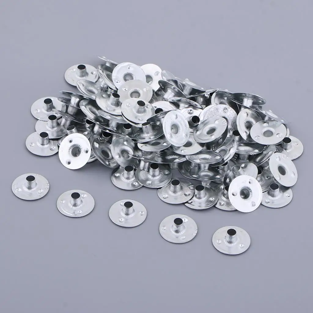 Supports de mèche de bougie en fer, accessoires métalliques, bases de bougie DIY faites à la main pour projets d'artisanat domestique