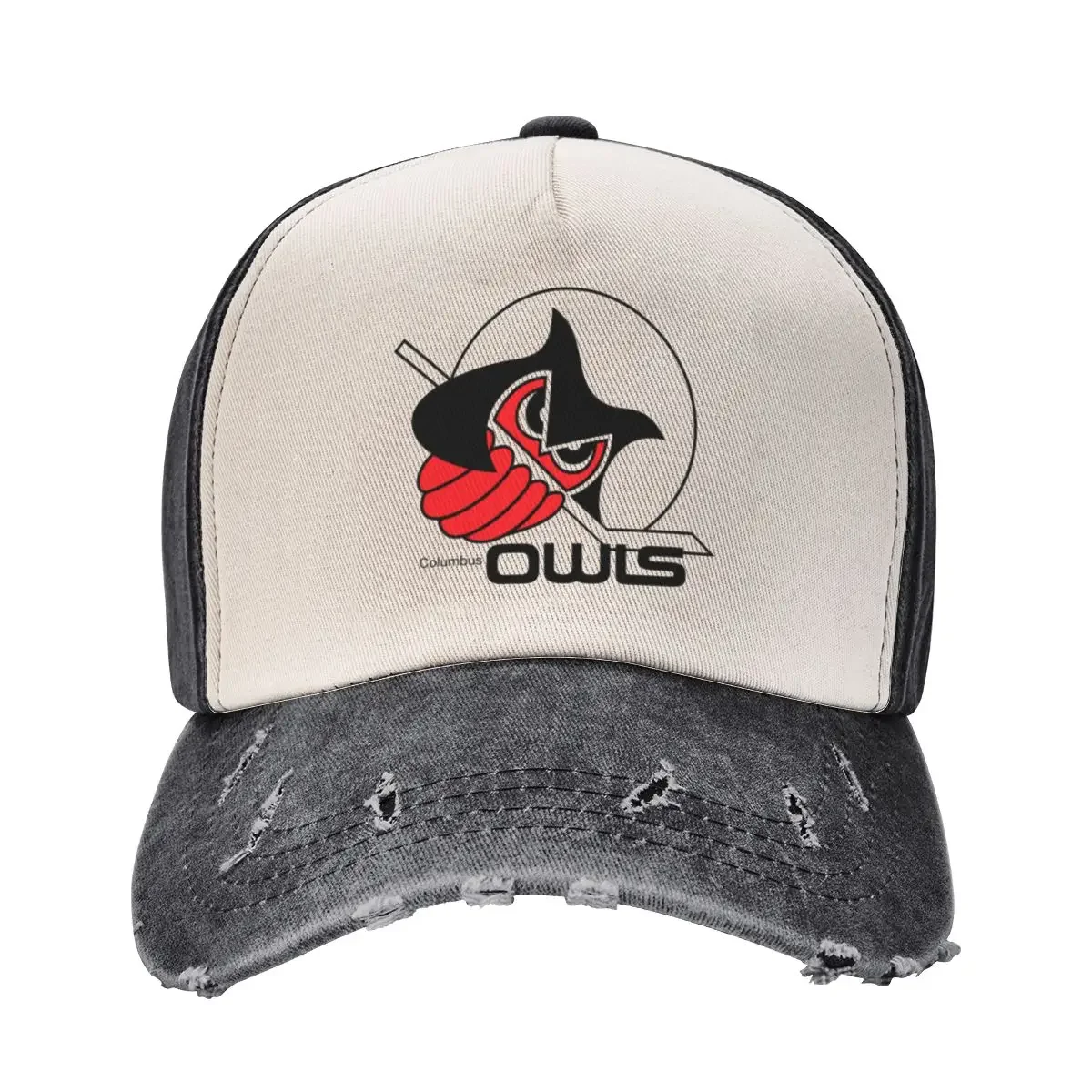 Columbus Owls hockey logo Baseball Cap Uv Protection Solar Hat Kids Hat Hat Man For The Sun fishing Men Golf Wear Women's